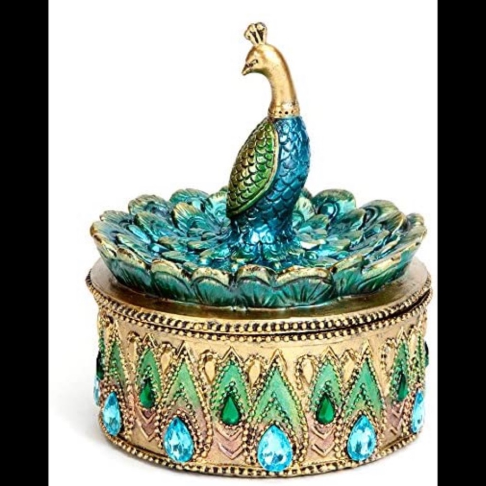 Peacock Trinket Jewlery Box